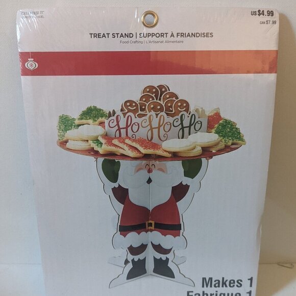 NEW Ho Ho Santa Claus Cookie Treat Stand Xmas Holiday Party Baking Kitchen Decor - Picture 4 of 6